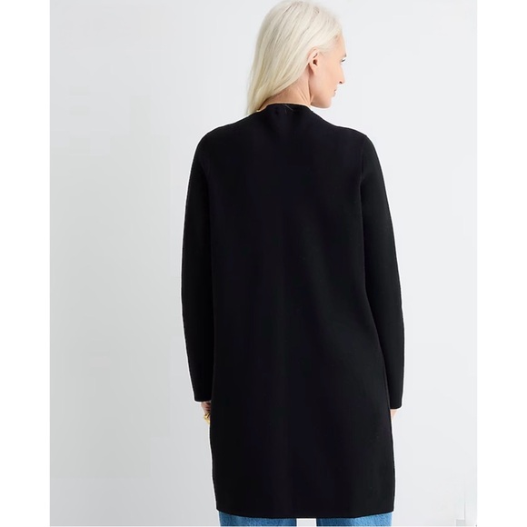 NWT J. Crew Juliette Collarless Sweater-blazer Black Monogrammed LAB - Picture 7 of 7